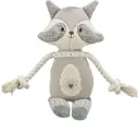Jouet raton laveur en peluche & corde