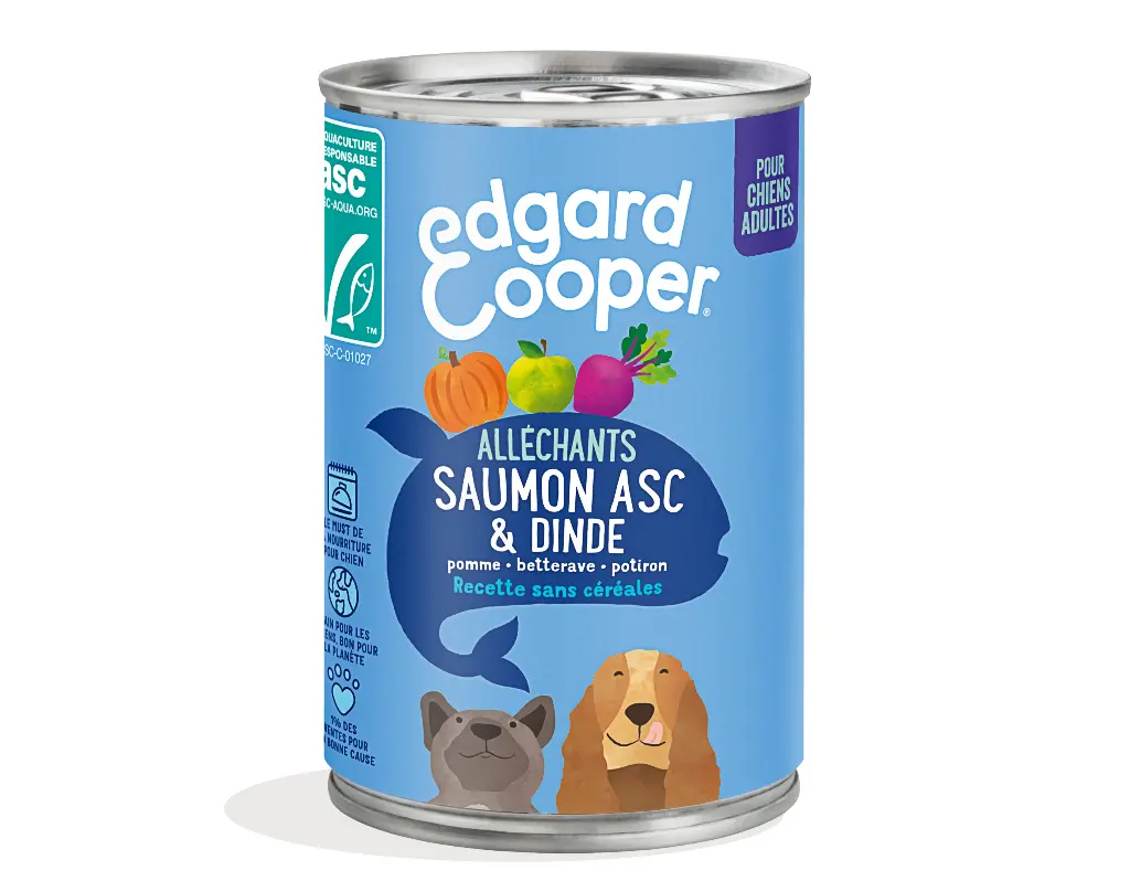 Saumon ASC & dinde boite 400gr CHIENS