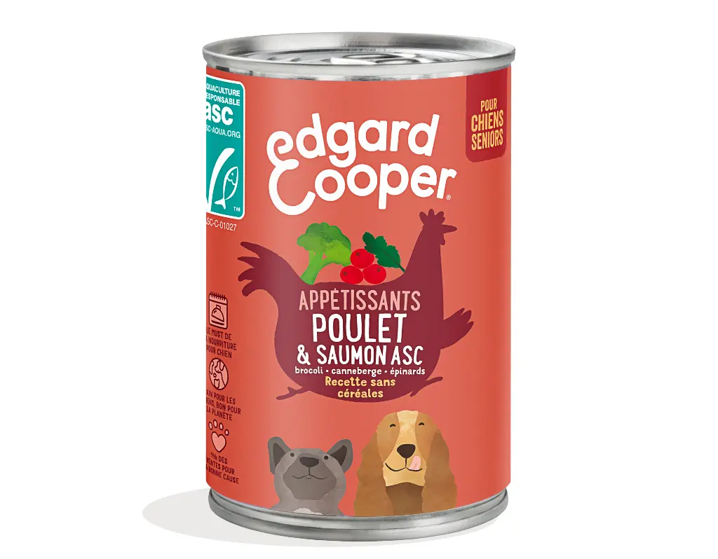 Poulet & Saumon ASC boite 400gr CHIENS Seniors