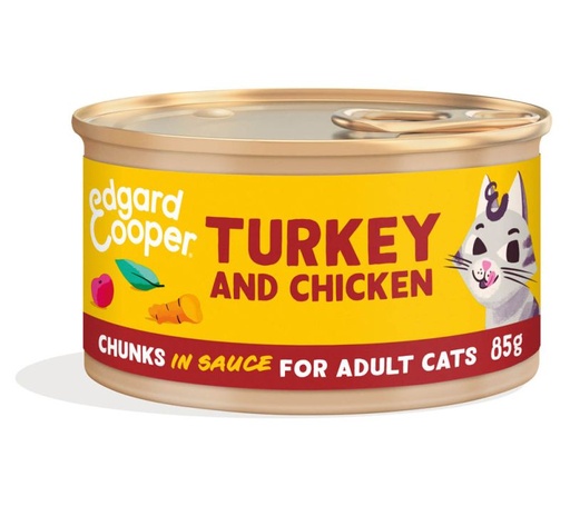 Chunks CHATS dinde et poulet morceaux en sauce boite 85gr