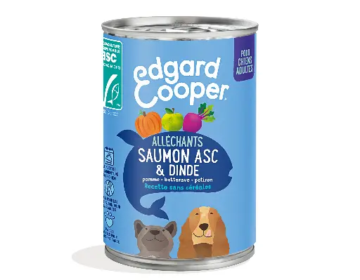 Saumon ASC & dinde boite 400gr CHIENS