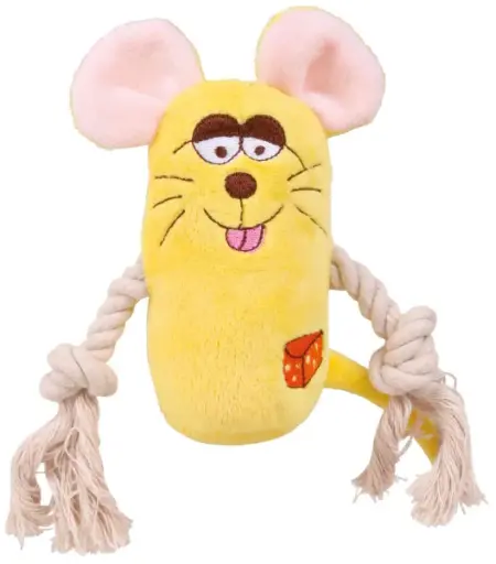 Jouet aanimal en peluche & corde (produit assorti )